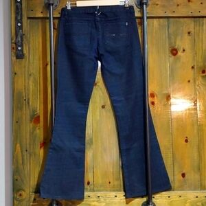 BUFFALO DAVID BITTON FARRAH FLARE WIDE LEG JEANS SIZE 28 x 34 WOMENS BLUE DENIM
